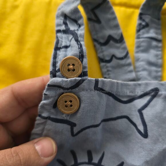 Child of Mine by Carter's size 6-9 Months Beachy Summer Linen Blend Play Comfy - Picture 5 of 6